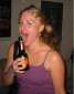 drunk girl licking a bottle