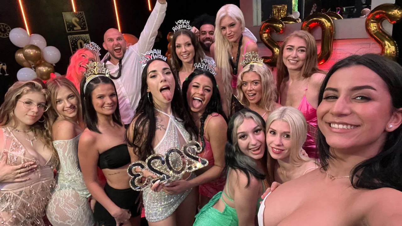 In The VIP Group Sex Orgy Fuck Into The New Year